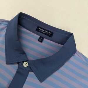 Peter Millar Crown Crafted Performance Striped Polo Shirt 2XL Tailored Fit